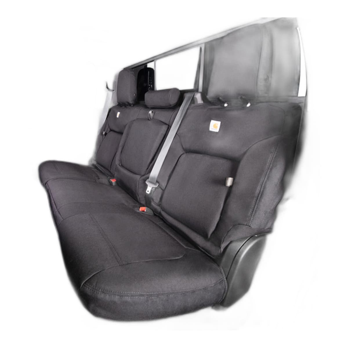 Covercraft Carhartt Super Dux PrecisionFit Custom Seat Covers | 2nd Row, 2019-2023 Chevrolet Silverado 1500 & GMC Sierra 1500 Double Cab, Black
