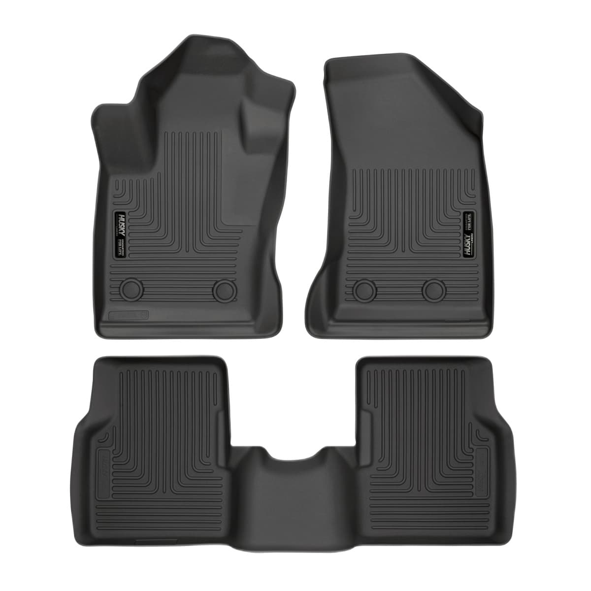 Husky Liners WeatherBeater Front & 2nd Row Floor Liners | 2017-2026 Jeep Compass, Black