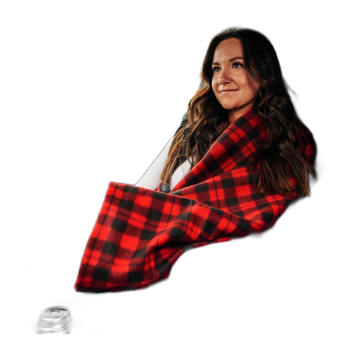Camco 12V Heated Travel Blanket - 59" x 43", Red/Black Plaid