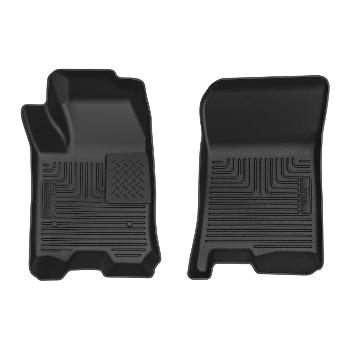 Husky Liners WeatherBeater Front Row Floor Liners | 2024-2026 Chevrolet Colorado & GMC Canyon, Crew Cab Only, Black