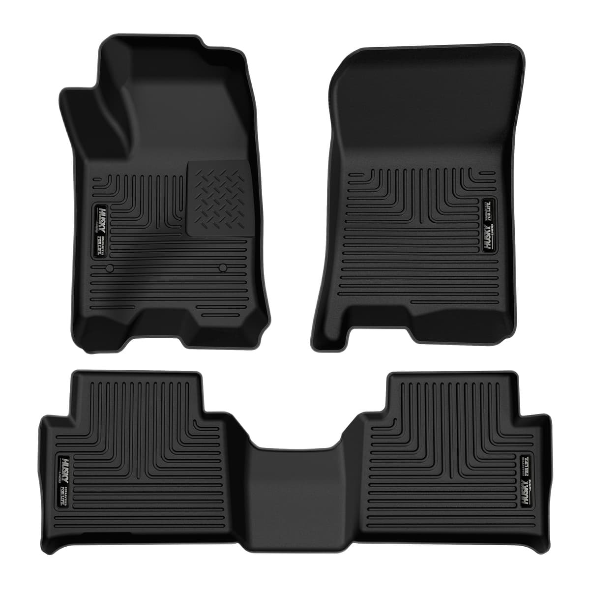 Husky Liners WeatherBeater Front & 2nd Row Floor Liners | 2024-2025 Chevrolet Colorado & GMC Canyon Crew Cab, Black