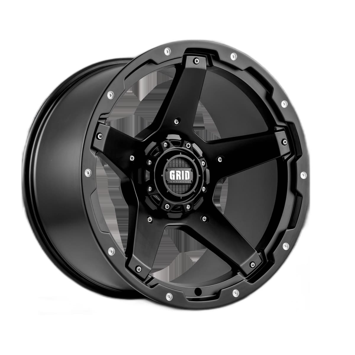 Grid Off-Road GD04 Wheel | 20x10.0, 5x150, -12mm Offset, Black, Matte Black