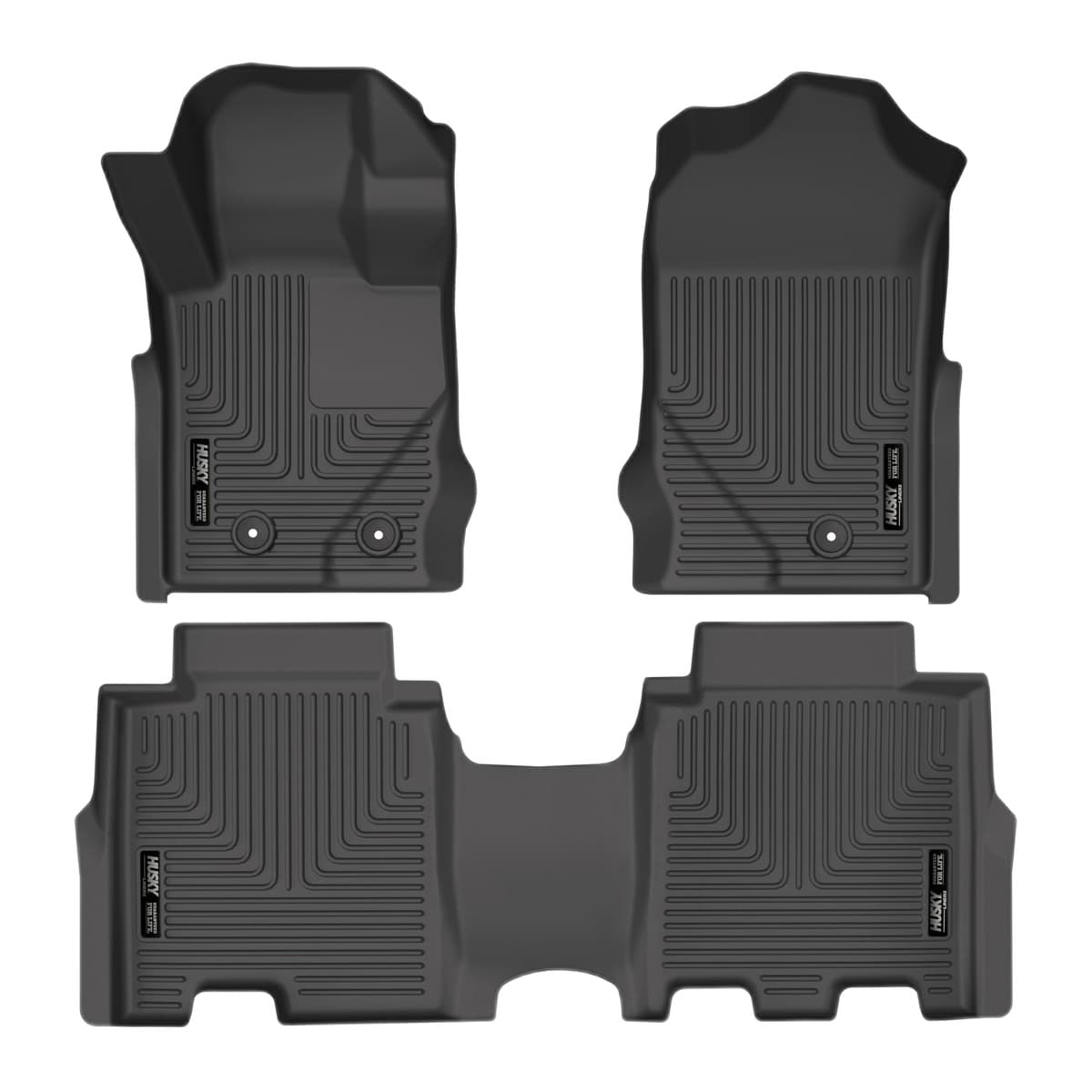 Husky Liners WeatherBeater Front & 2nd Row Floor Liners | 2021-2026 Ford Bronco 4-Door, Black