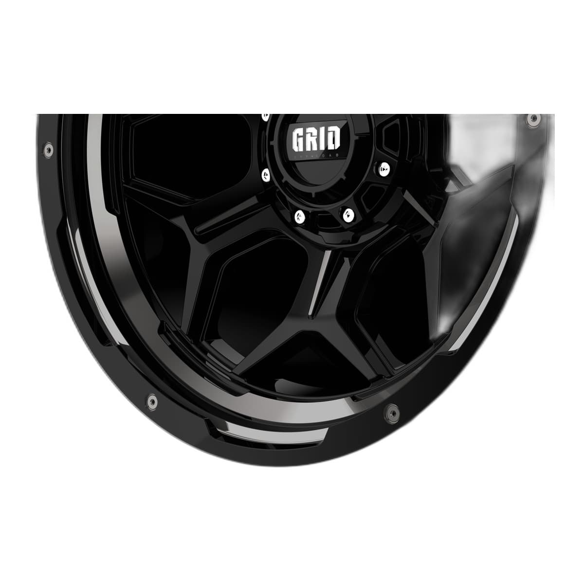 Grid Off-Road GD16 Wheel | 17x9.0, 6x135/139.7, -12mm Offset, Gloss Black Machined