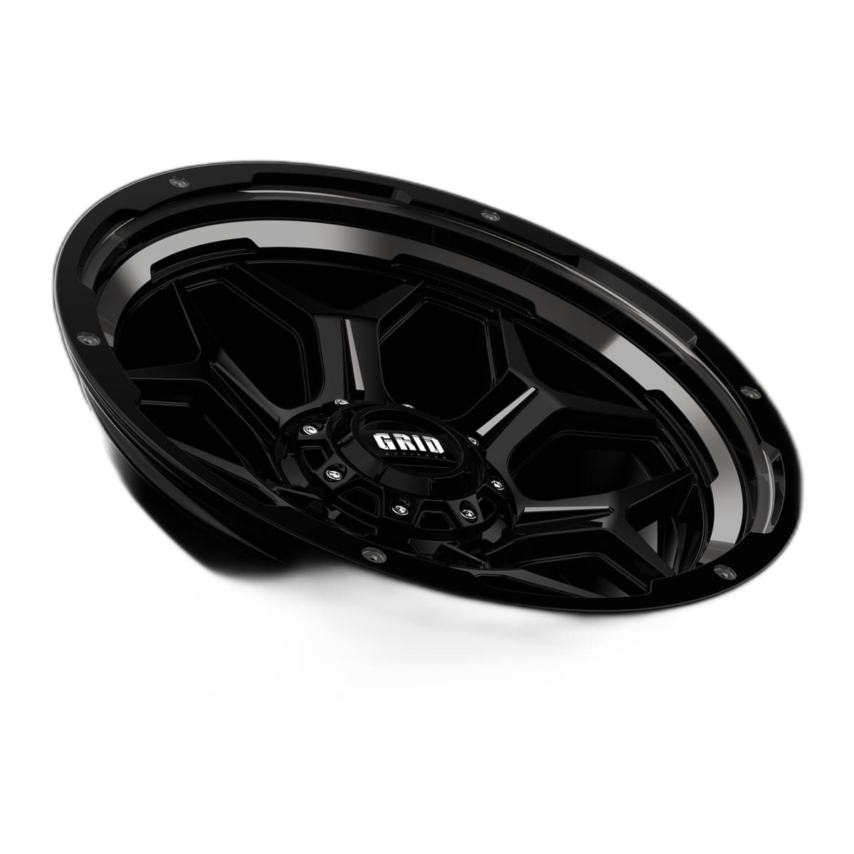 Grid Off-Road GD16 Wheel | 17x9.0, 6x135/139.7, -12mm Offset, Gloss Black Machined
