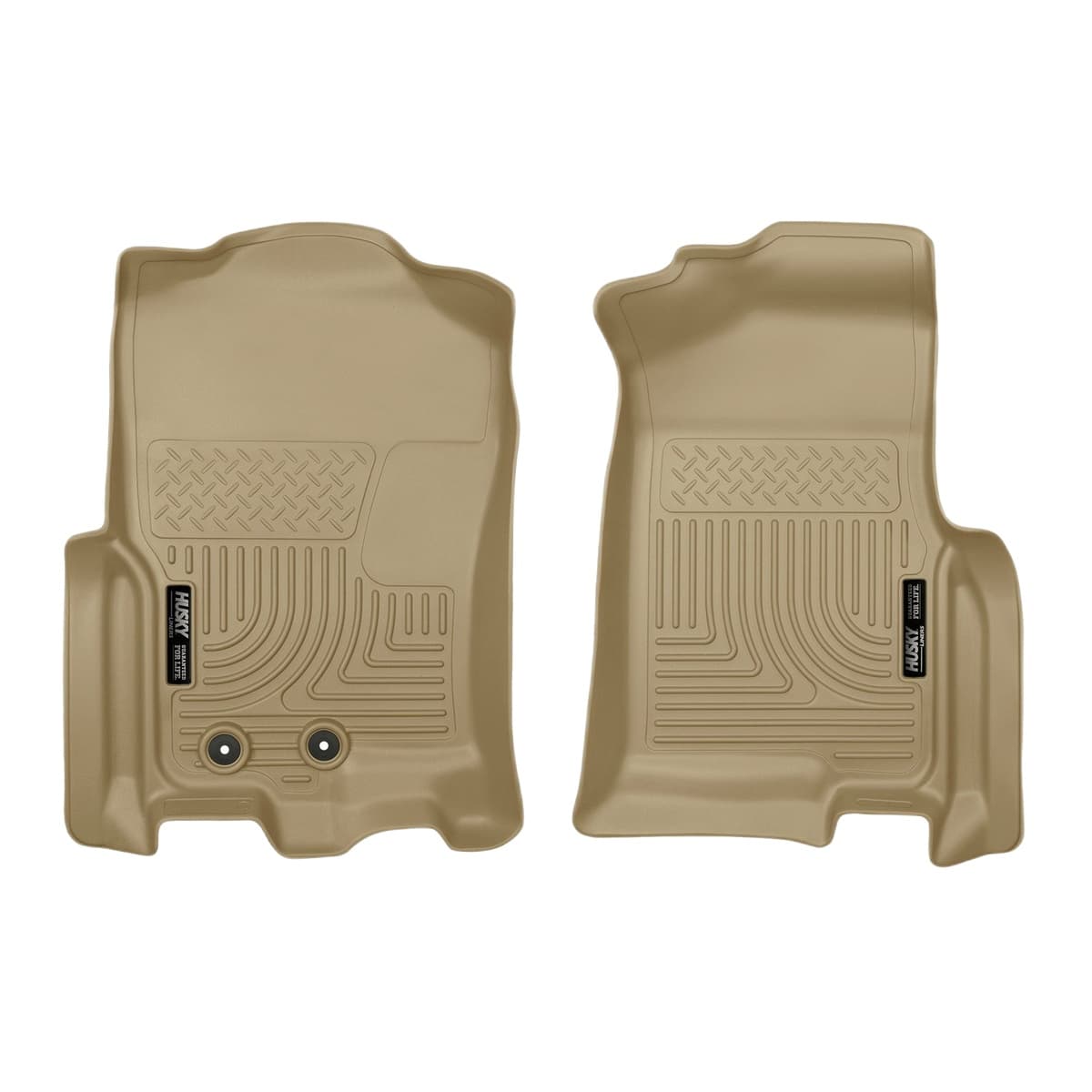 Husky Liners WeatherBeater Front Floor Liners | 2011-2017 Ford Expedition (incl. 2015-2017 EL Platinum), 2011-2015 Lincoln Navigator Base, 2011-2017 Navigator L/Reserve/Select, Tan