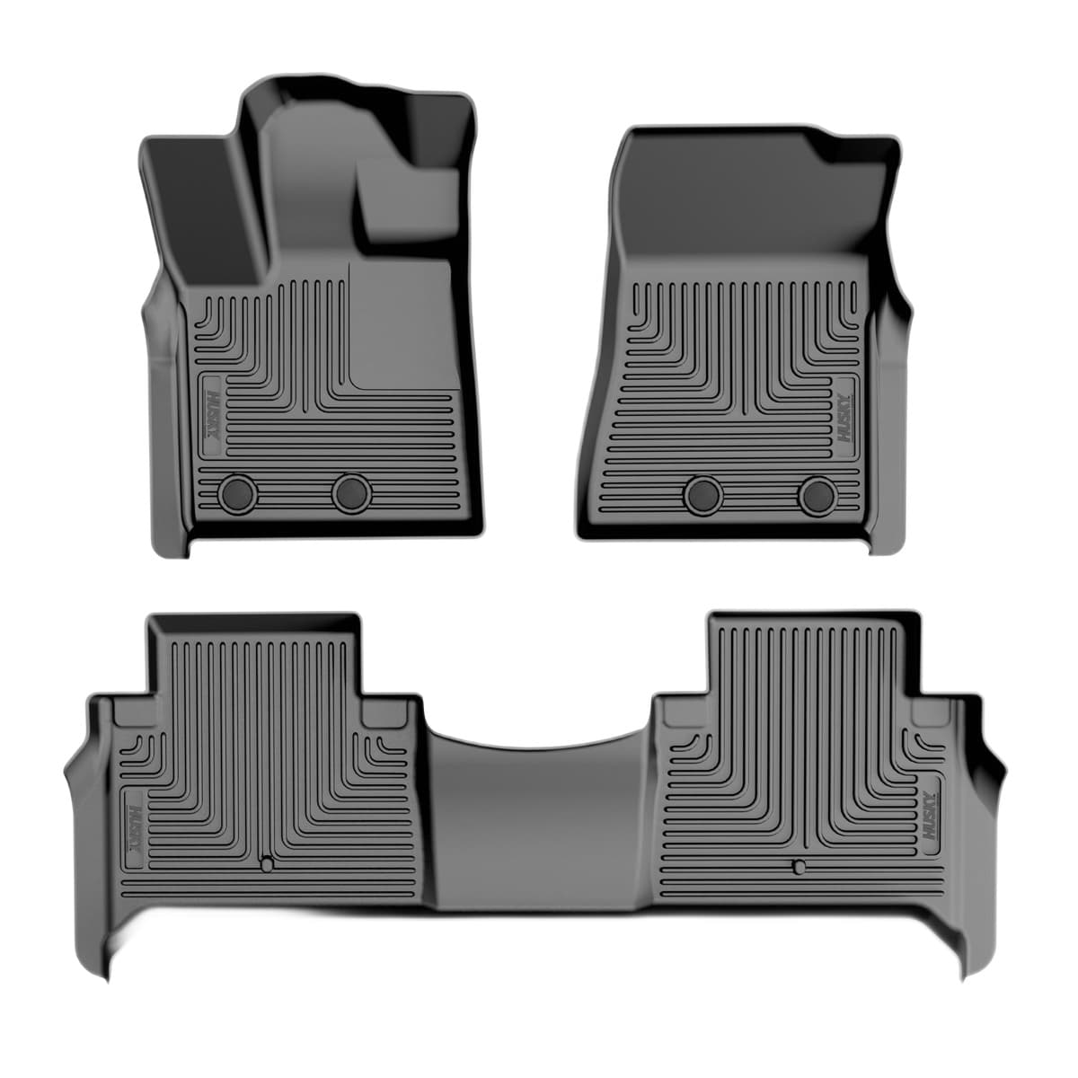 Husky Liners WeatherBeater Front & 2nd Row Floor Liners | 2025-2026 Infiniti QX80 / Nissan Armada, Black