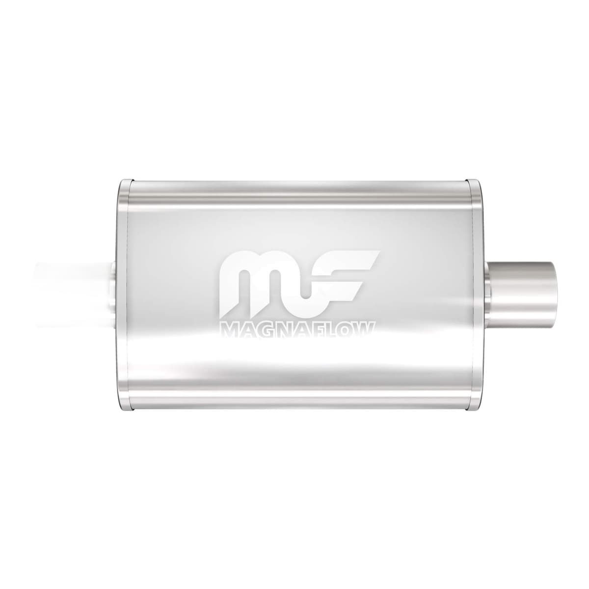 MagnaFlow Performance Muffler - 4" x 9" Oval, 2.5" Center/Center, Stainless
