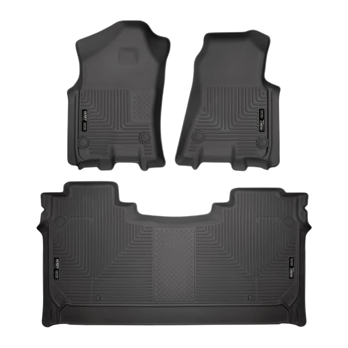 Husky Liners WeatherBeater Front & 2nd Row Floor Liners | 2019-2024 Ram 1500 Crew Cab Only w/ Factory Underseat Storage (Will Not Fit Quad Cab), Black