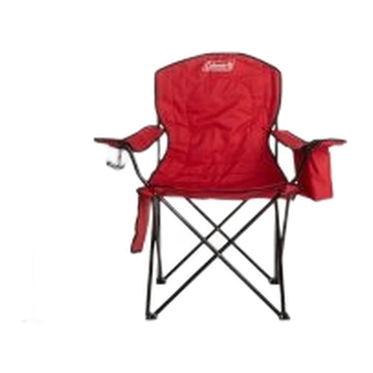 Coleman Quad Camping Chair with 4-Can Cooler - Red
