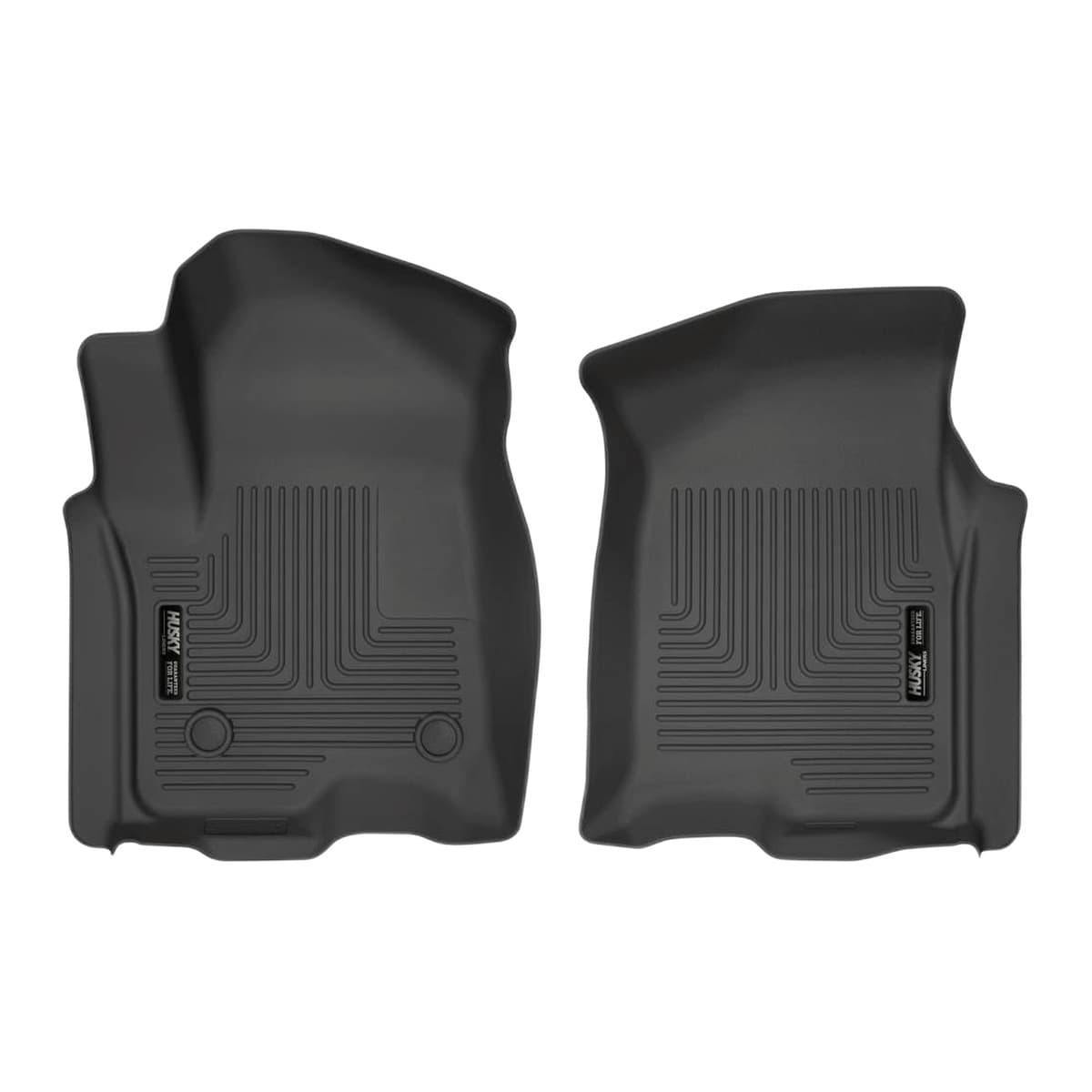 Husky Liners WeatherBeater Front Row Floor Liners | 2019-2026 Chevrolet Silverado & GMC Sierra 1500 and 2020-2026 Silverado & Sierra 2500/3500, Crew & Double Cab Only, Black