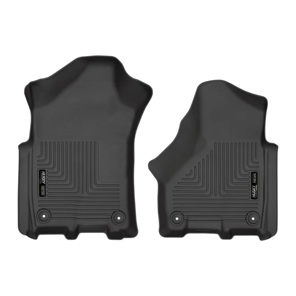 Husky Liners WeatherBeater Front Row Floor Liners | 2019-2026 Ram 2500 & 3500, Crew & Mega Cab Only, Black