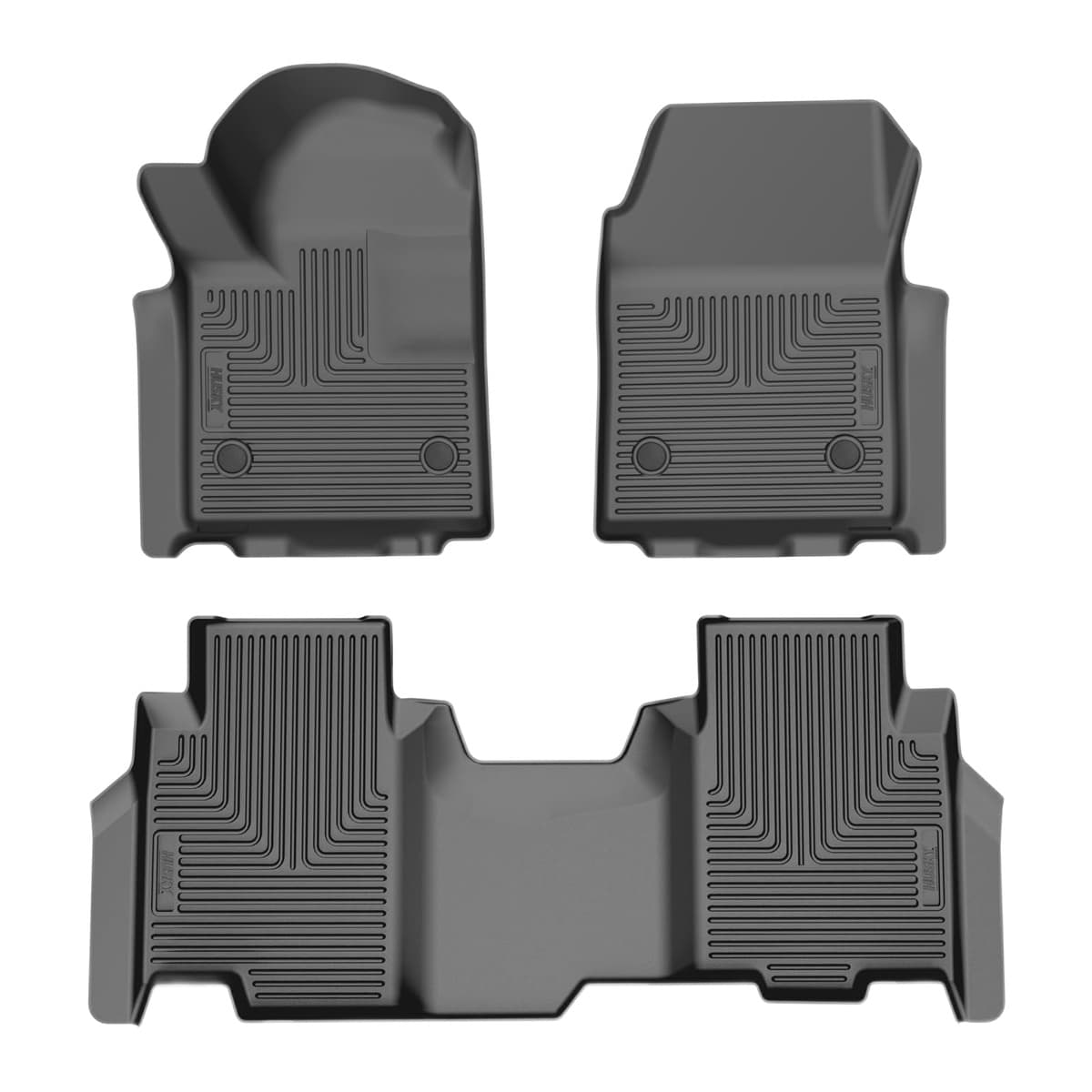 Husky Liners WeatherBeater Front & 2nd Row Floor Liners | 2024-2026 Chevrolet Silverado EV / GMC Sierra EV, Black