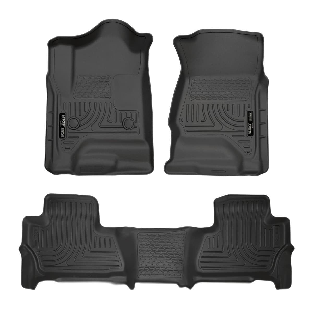 Husky Liners WeatherBeater Front & 2nd Row Floor Liners | 2015-2020 Chevrolet Tahoe & GMC Yukon, Black