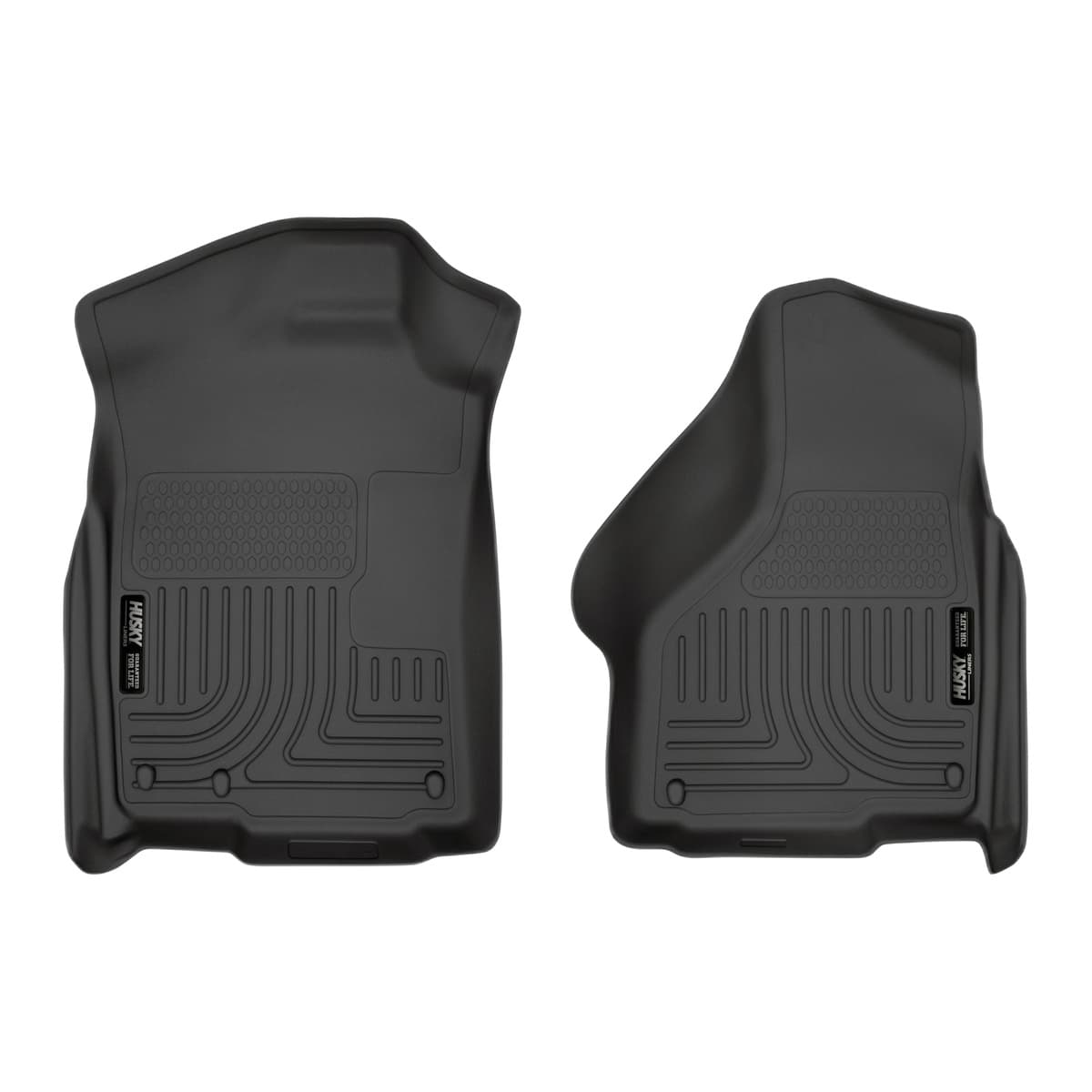 Husky Liners WeatherBeater Front Row Floor Liners | 2002-2018 Ram 1500 & 2003-2018 Ram 2500/3500, Regular & Quad Cab, Black