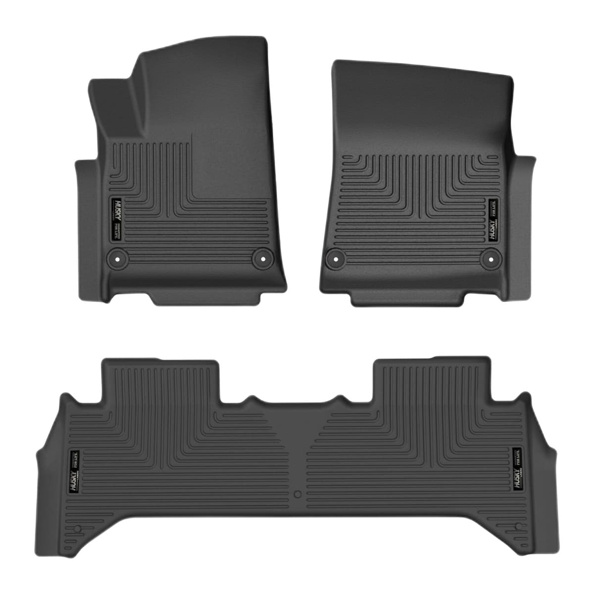 Husky Liners WeatherBeater Front & 2nd Row Floor Liners | 2022-2024 Rivian R1T, Black