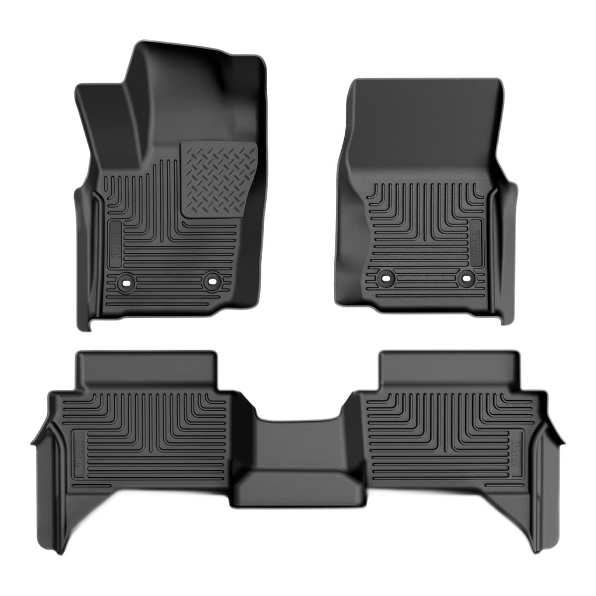 Husky Liners WeatherBeater Front & 2nd Row Floor Liners | 2024-2026 Toyota Tacoma Double Cab Only, Black