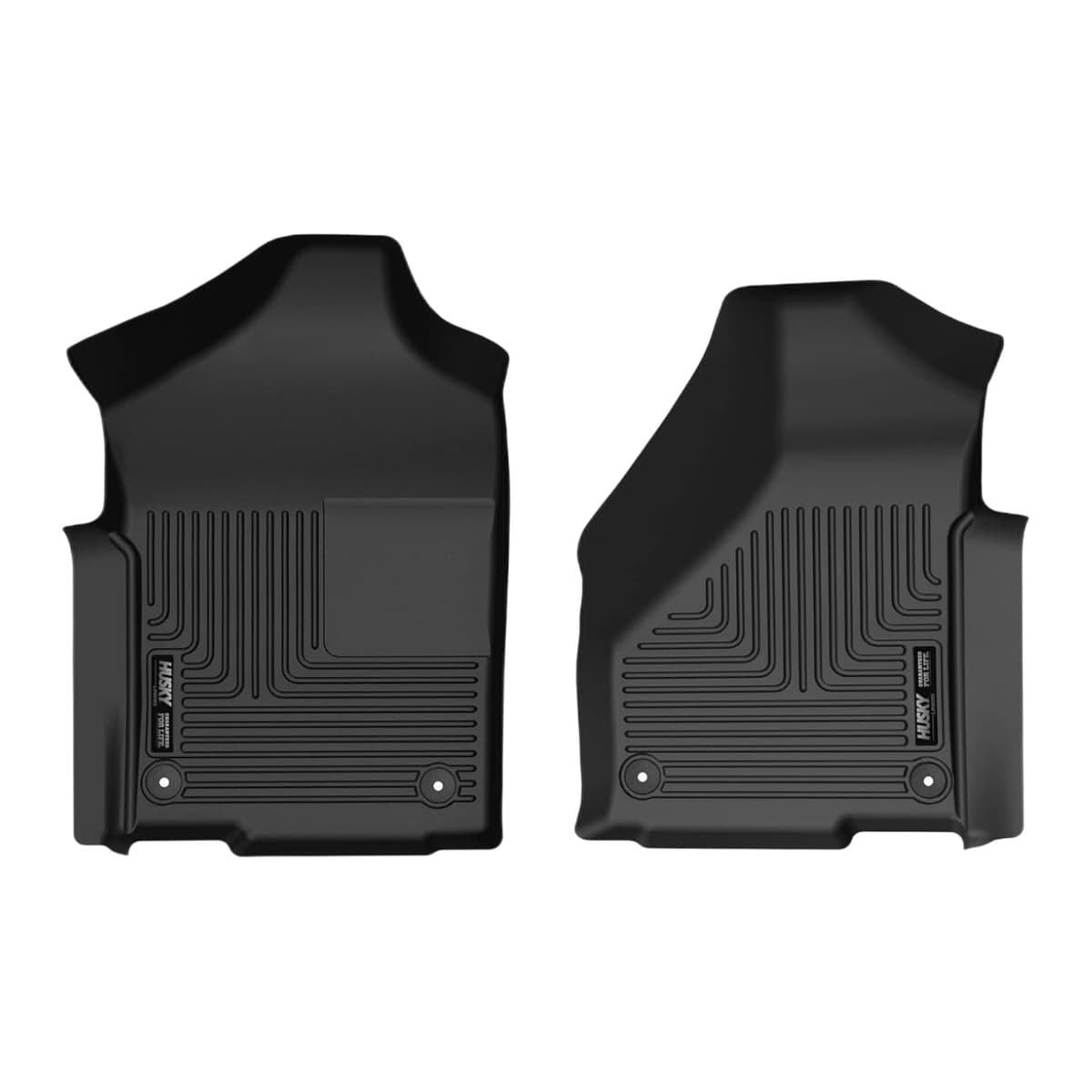 Husky Liners WeatherBeater Front Row Floor Liners | 2019-2026 Ram 2500 & 3500 Standard Cab with Vinyl Flooring, Black
