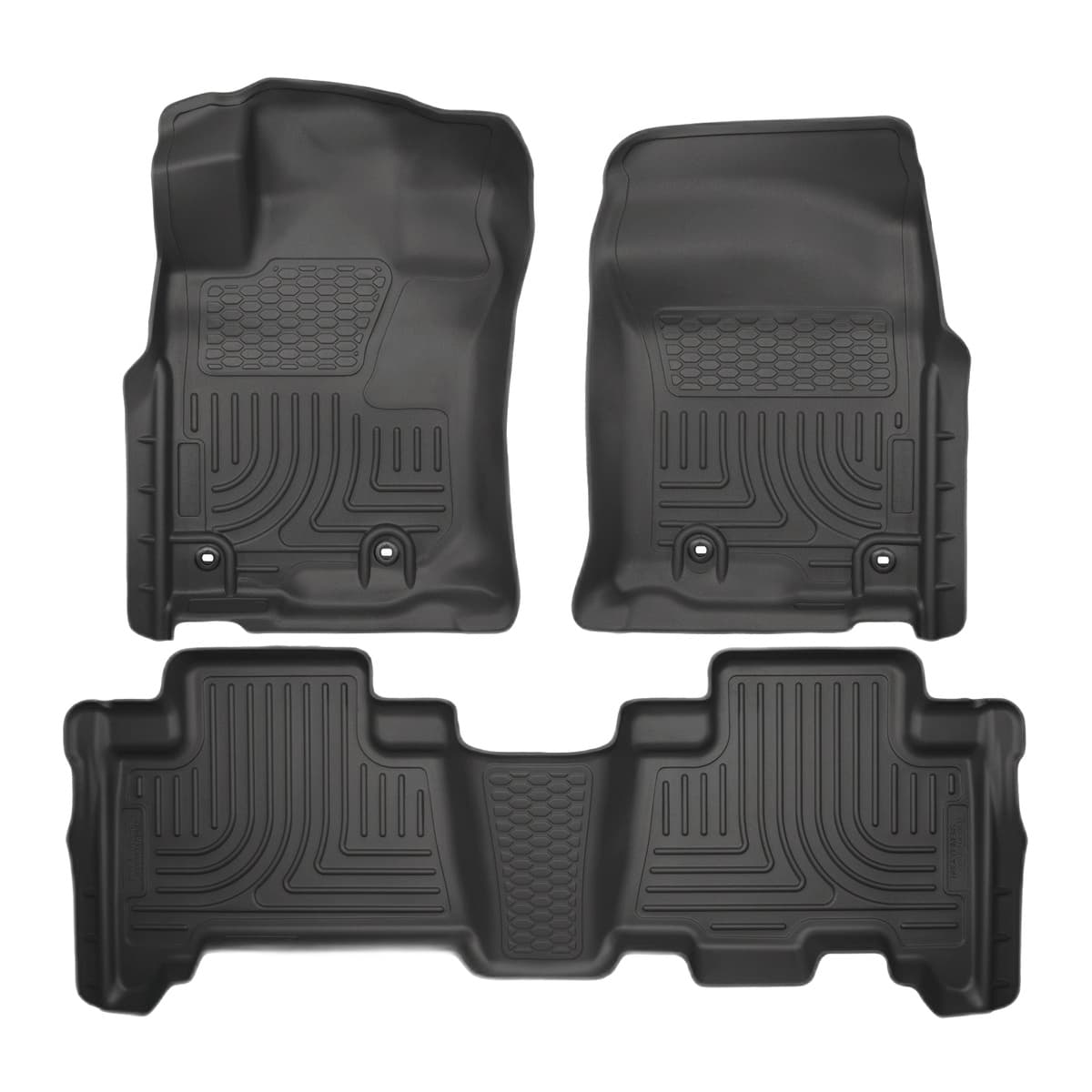 Husky Liners WeatherBeater Front & 2nd Row Floor Liners | 2013-2024 Toyota 4Runner; 2014-2024 Lexus GX460, Black