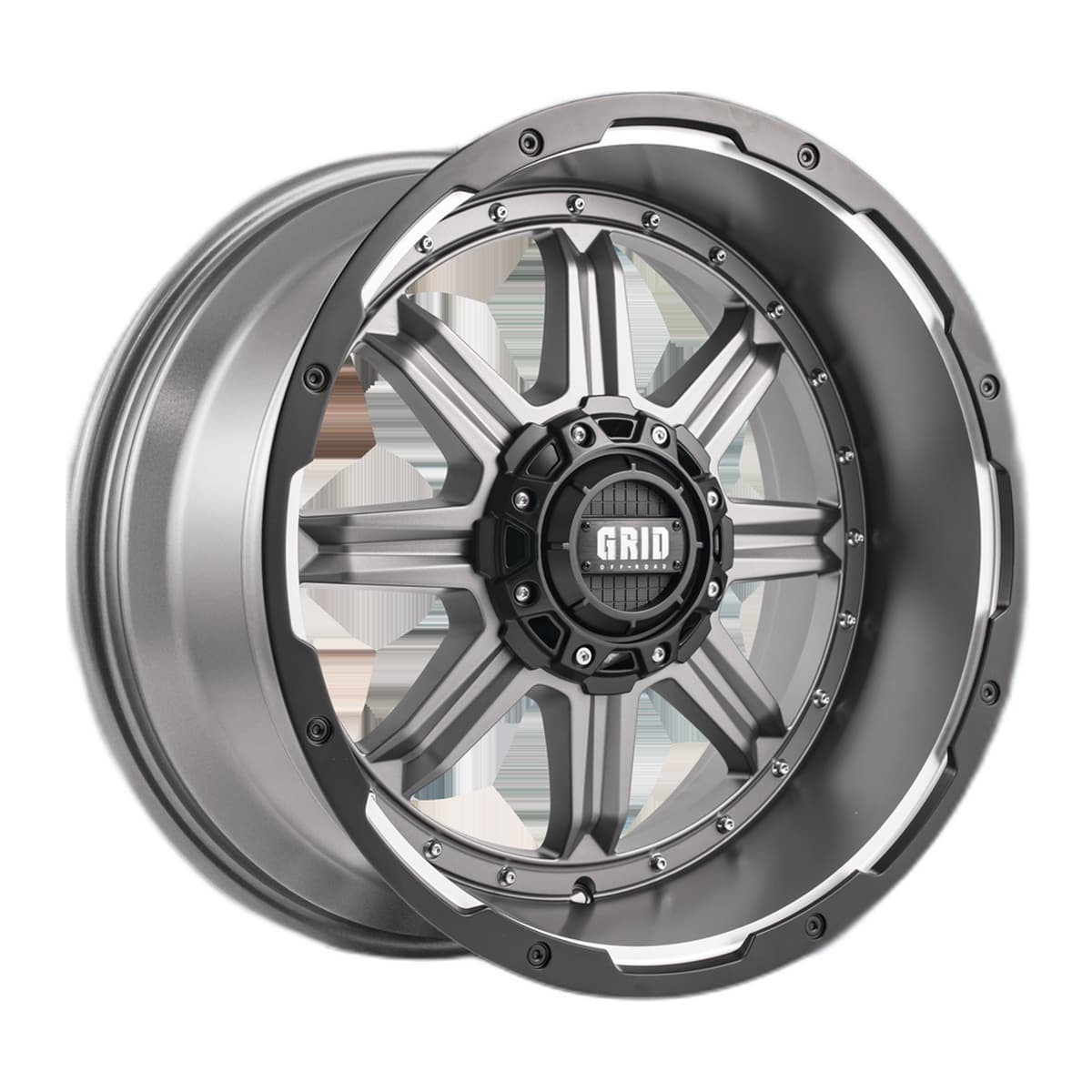Grid Off-Road GD10 Wheel | 18x9.0, 6x135/139.7, 0mm Offset, Matte Anthracite / Blk Lip