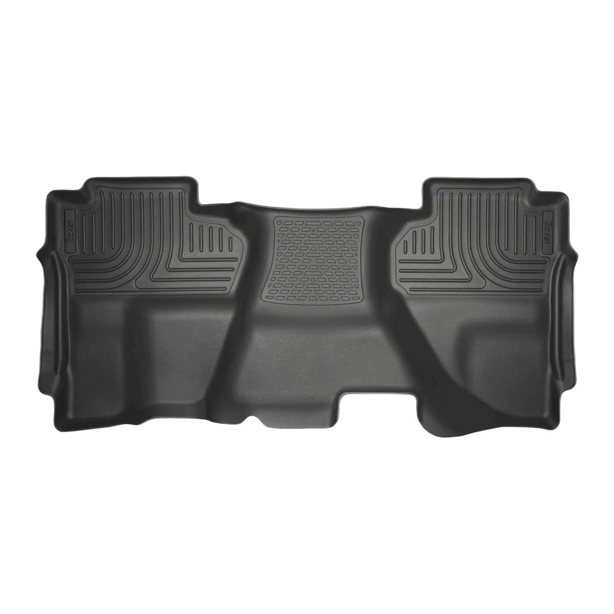 Husky Liners WeatherBeater 2nd Row Floor Liner | 2014-2018 Chevrolet Silverado & GMC Sierra 1500 Double Cab (Plus 2019 Limited/LD), 2015-2019 2500/3500 Double Cab, Black