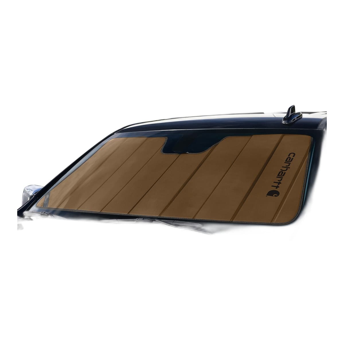 Covercraft Carhartt UVS100 Custom Windshield Sunshade | 2019-2025 Chevrolet Silverado & GMC Sierra, Carhartt Brown