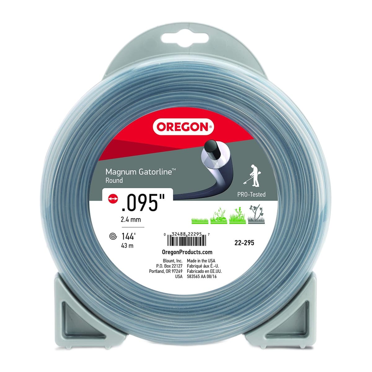 Oregon 22-295 Magnum Gatorline Round Trimmer Line - .095 in x 144 ft