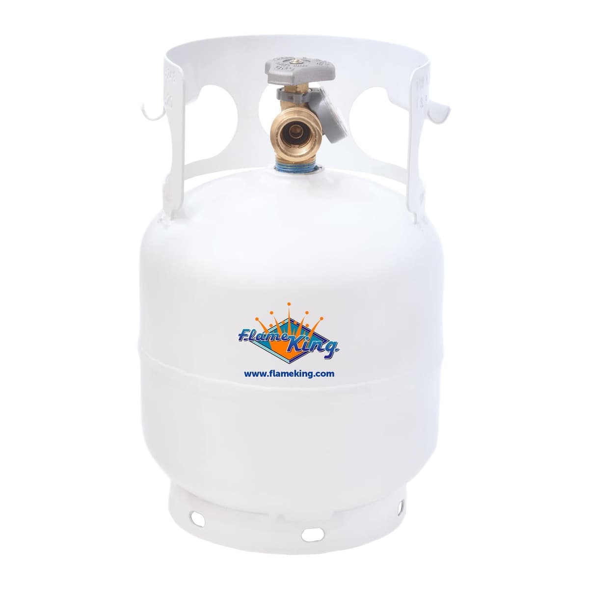 Flame King 5-lb Refillable Propane Tank with Built-In Gauge (Empty)