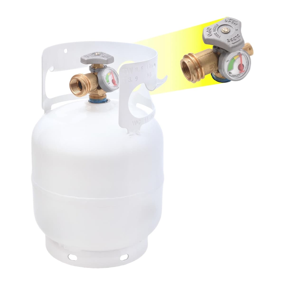 Flame King 5-lb Refillable Propane Tank with Built-In Gauge (Empty)