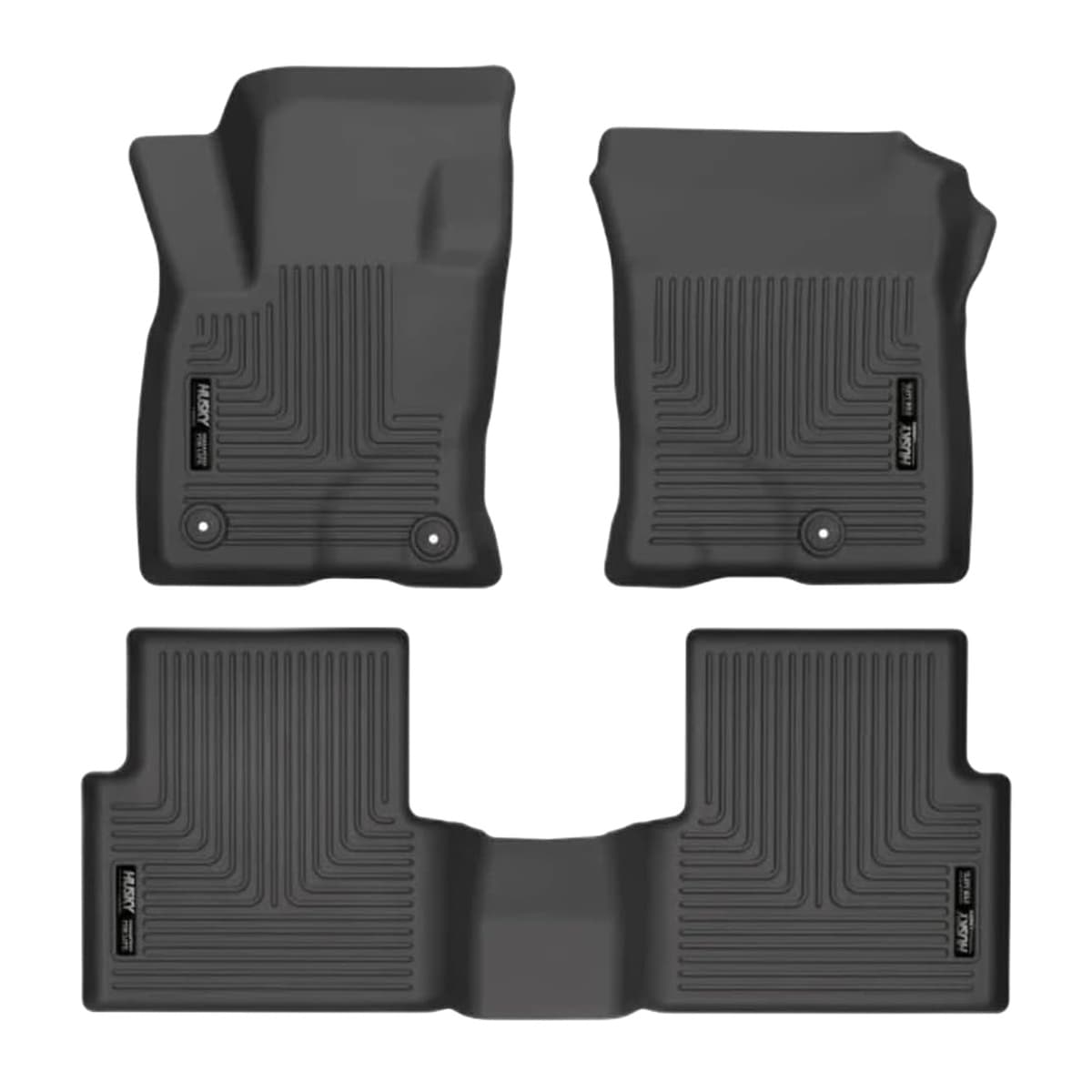 Husky Liners WeatherBeater Front & 2nd Row Floor Liners | 2021-2026 Ford Bronco Sport, Black