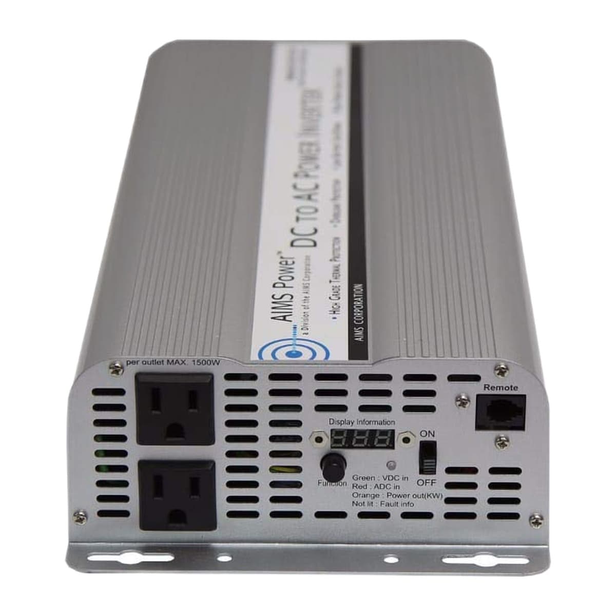 AIMS Power 2500W 12V Modified Sine Power Inverter