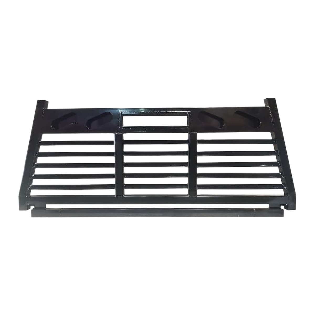 Cattleman Headache Rack | Chevrolet/GMC, Full Louver with Light Cutouts, Gloss Black