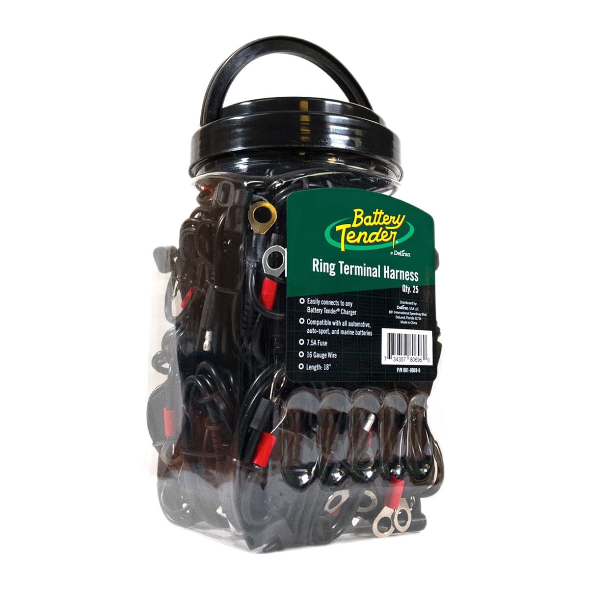 Battery Tender 081-0069-6-J25 Ring Terminal Harness Accessory Cables (25 Pack)