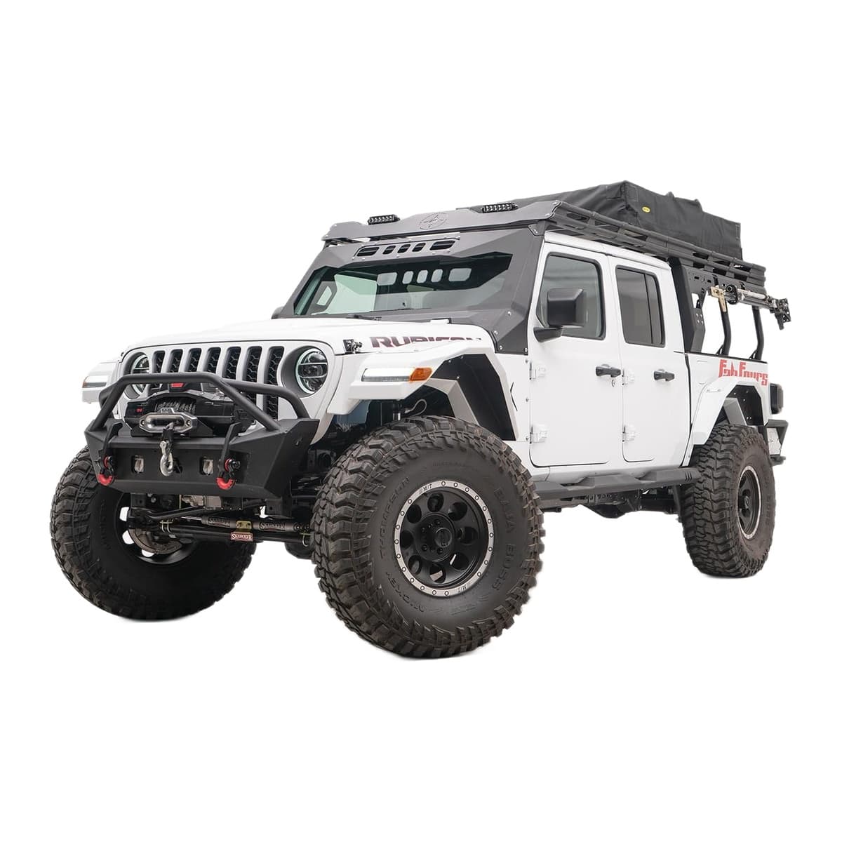 Fab Fours Gladiator (JT) Overland Rack Extension Accessory - Matte Black