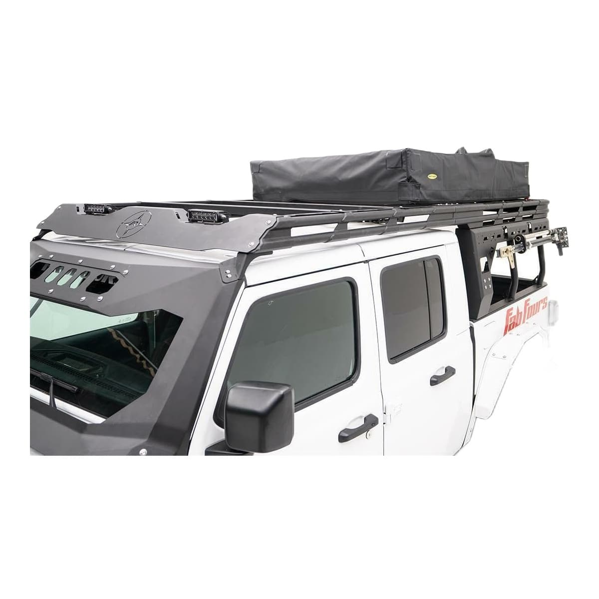 Fab Fours Gladiator (JT) Overland Rack Extension Accessory - Matte Black