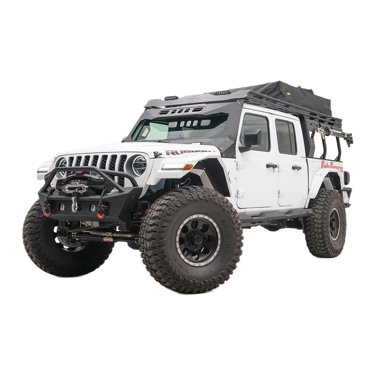Fab Fours Gladiator (JT) Overland Rack Extension Accessory - Matte Black
