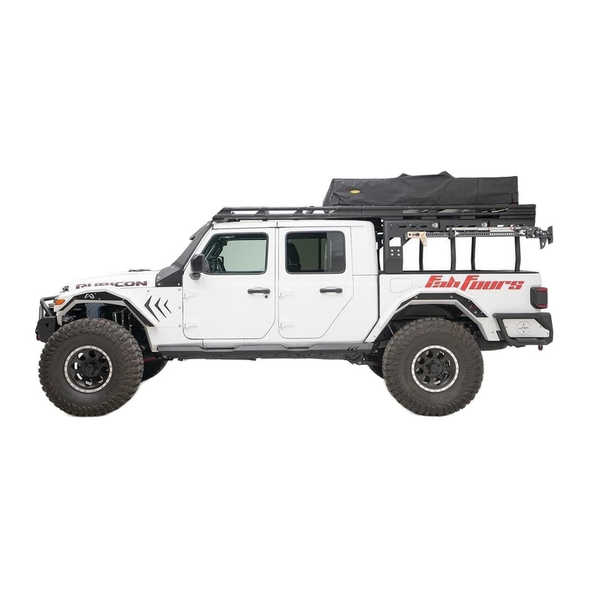 Fab Fours Gladiator (JT) Overland Rack Extension Accessory - Matte Black