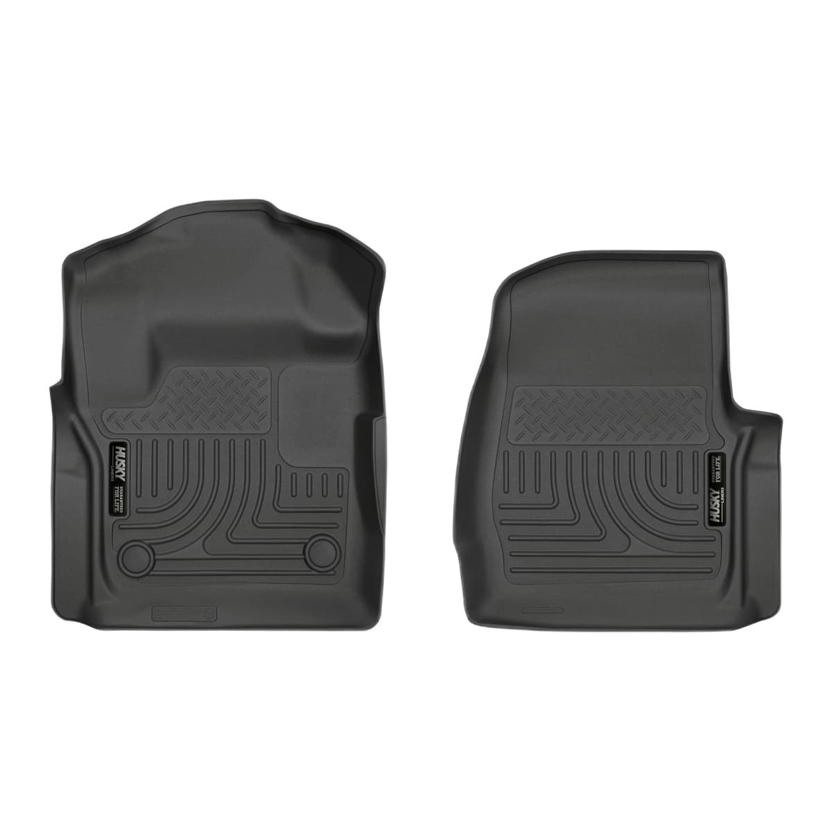 Husky Liners WeatherBeater Front Row Floor Liners | 2017-2026 Ford F-250/F-350 Standard Cab, Black