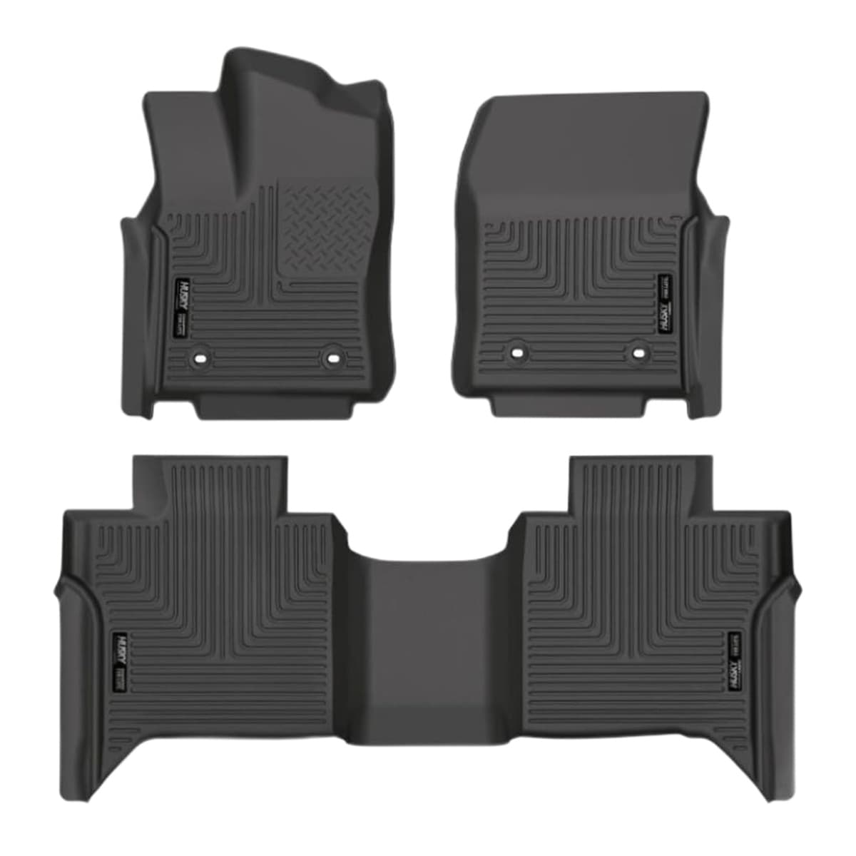Husky Liners WeatherBeater Front & 2nd Row Floor Liners | 2022-2026 Toyota Tundra, CrewMax Cab Only, Black