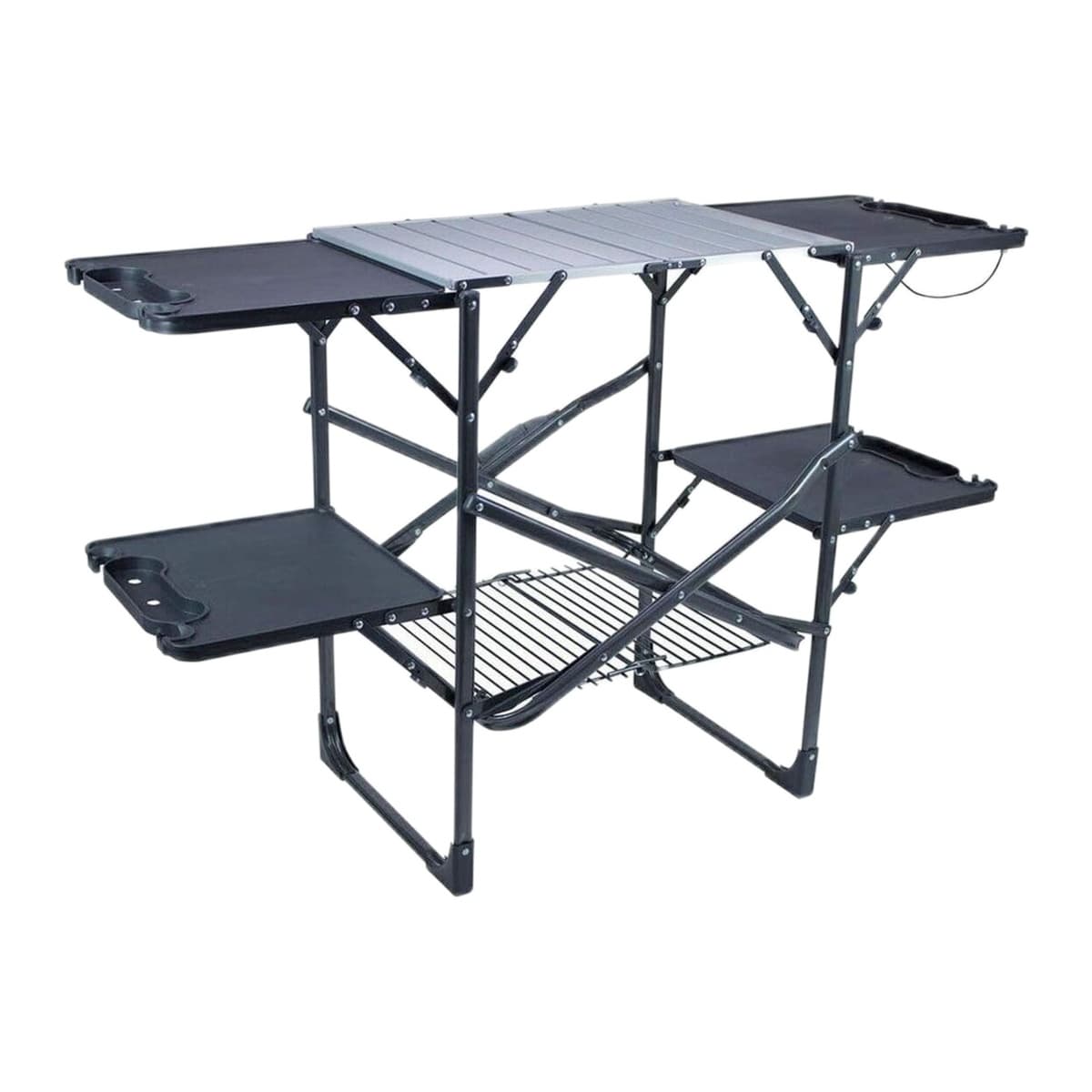 GCI Outdoor Slim-Fold Cook Station Portable Camp Kitchen, Black
