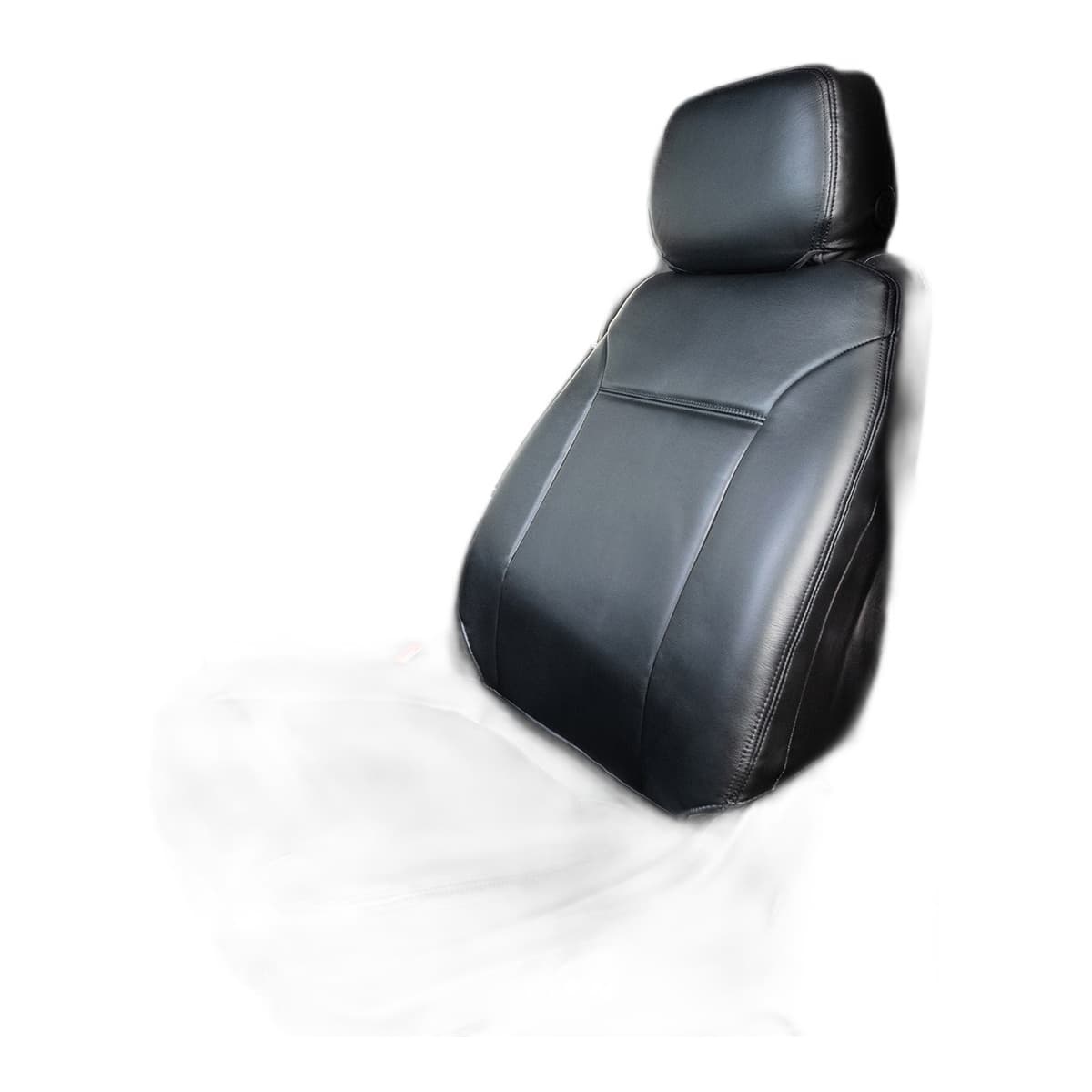 Covercraft Leatherette PrecisionFit Custom Seat Covers | Front Row, 2019-2022 Chevrolet Silverado & GMC Sierra, Black, 40/20/40 Bench, Opening Console, Under-Seat Storage