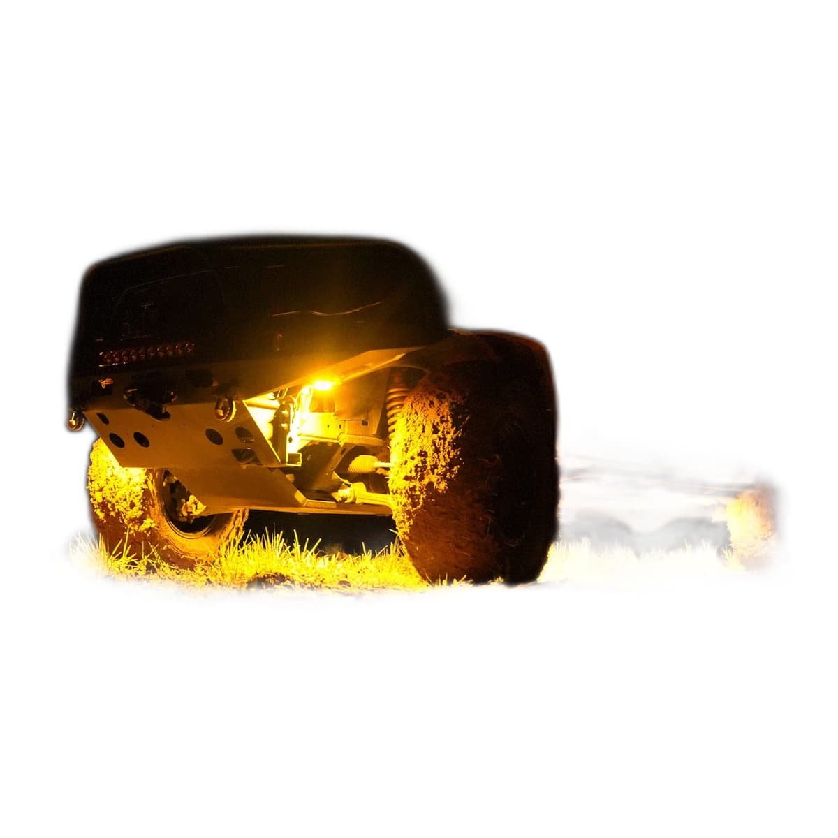 KC HiLiTES Cyclone V2 LED Rock Light 6-Light System — Amber (5W Flood)