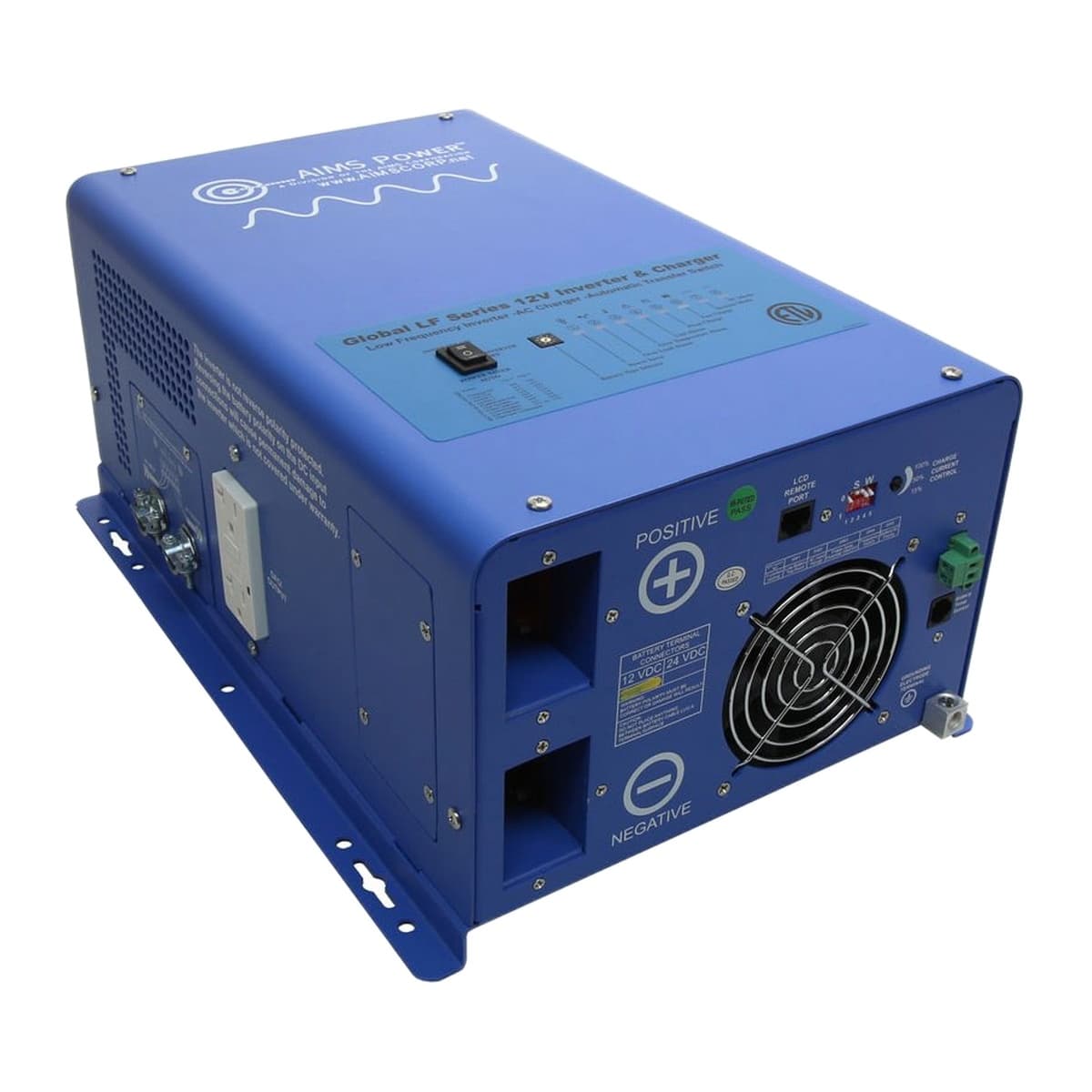 AIMS Power 3000W 12V Pure Sine Inverter/Charger with Transfer Switch