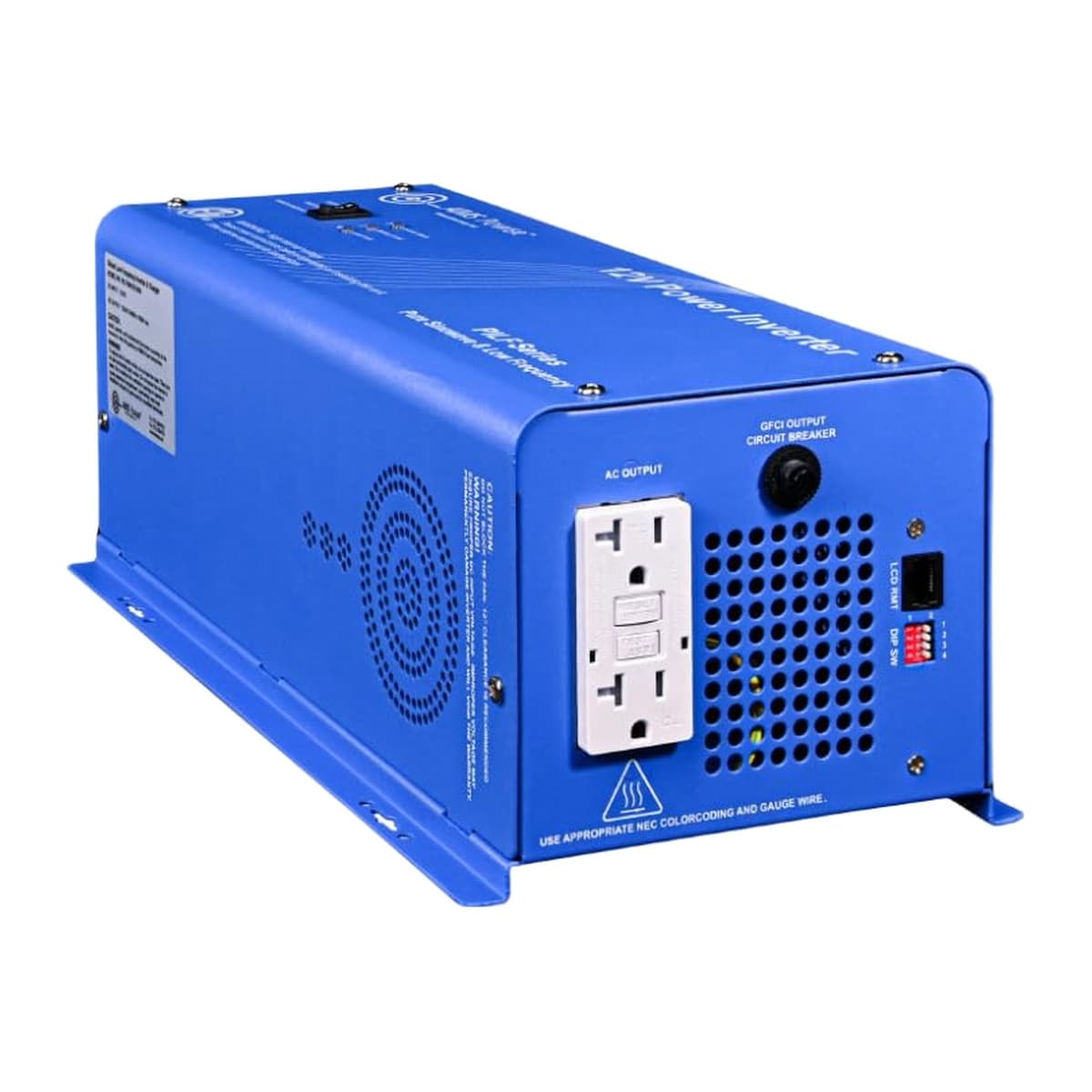 AIMS Power Industrial 1000W 12V Low Frequency Pure Sine Inverter