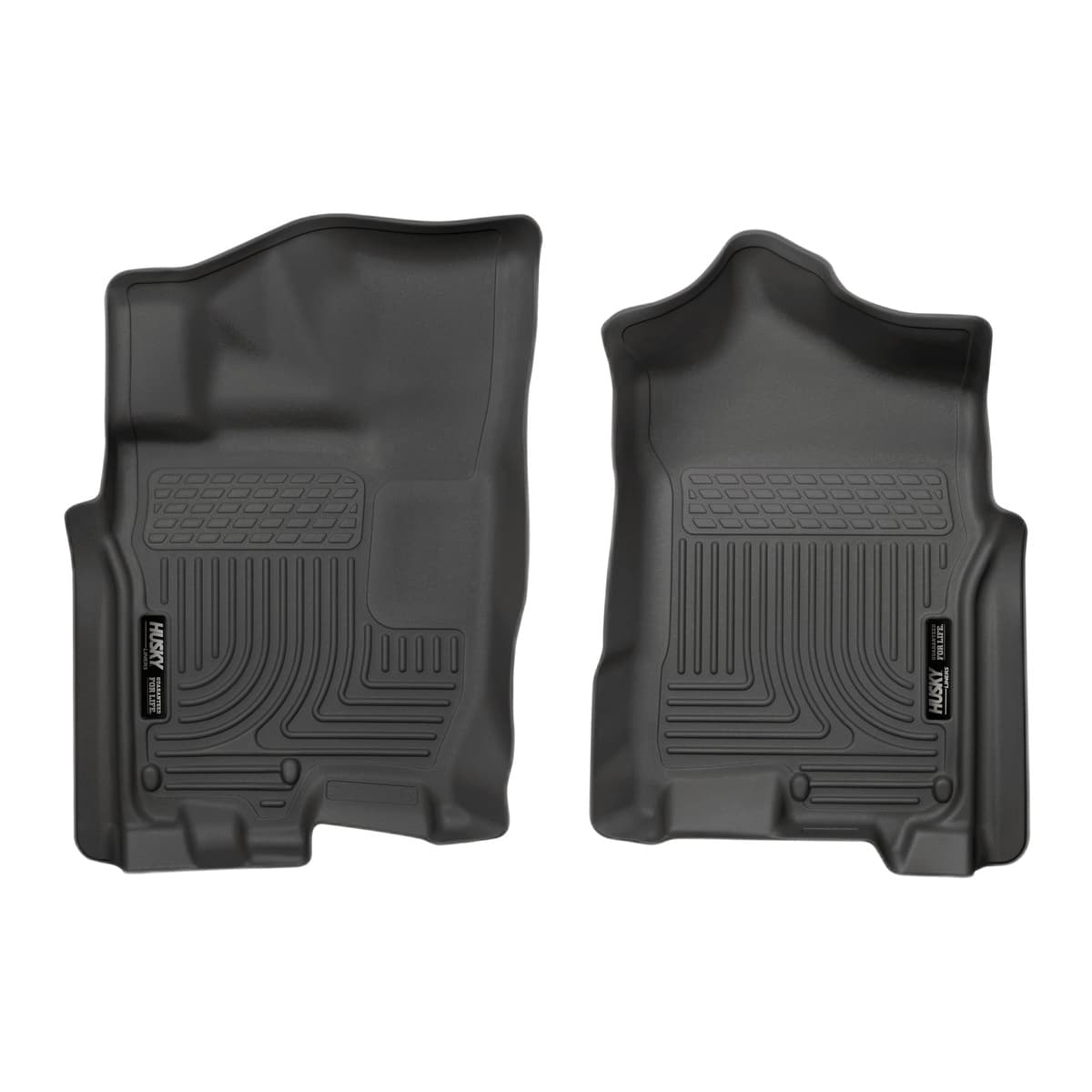 Husky Liners WeatherBeater Front Row Floor Liners | 2017-2024 Nissan Titan & 2016-2024 Titan XD Crew Cab, 2017-2019 Extended Cab, Black