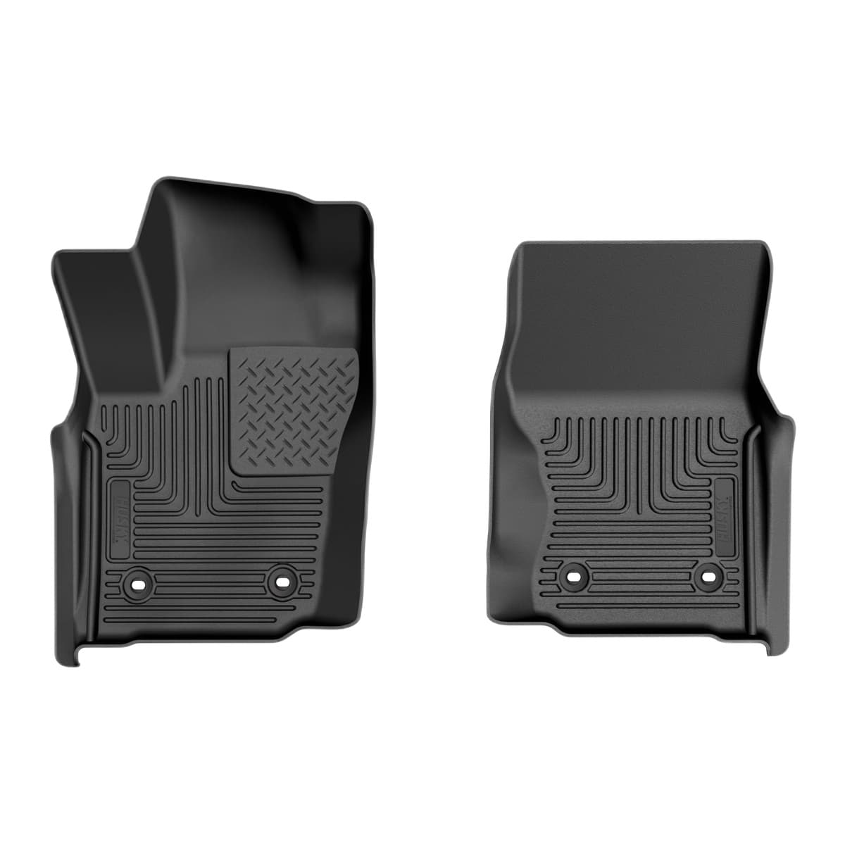 Husky Liners WeatherBeater Front Row Floor Liners | 2024-2026 Toyota Tacoma, Double & Access Cab Only, Automatic Transmission, Black