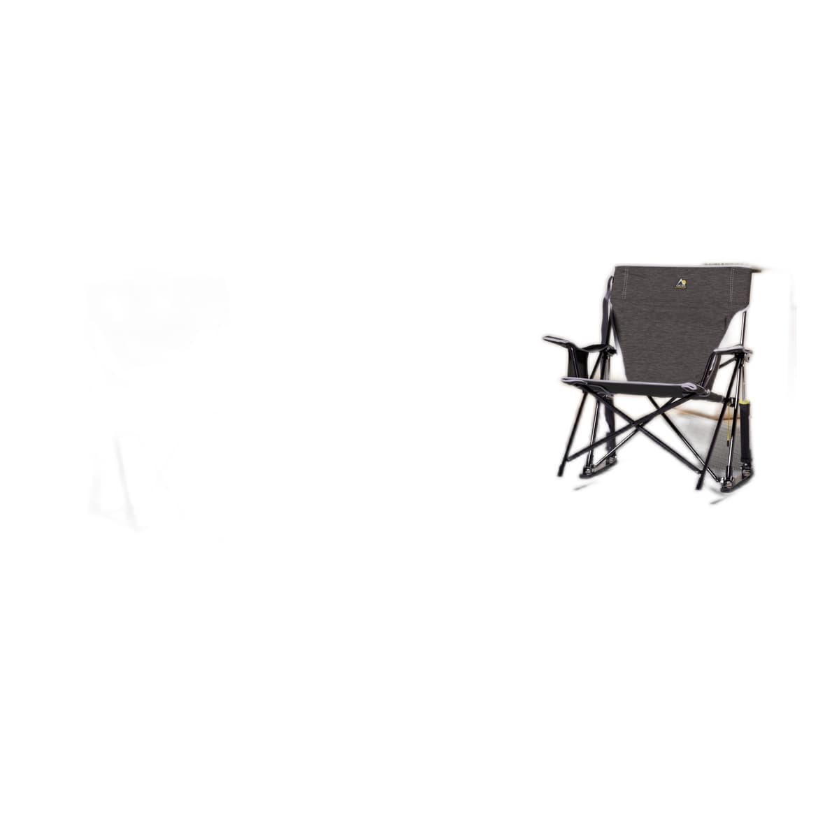 GCI Outdoor Kickback Rocker Camp Rocking Chair, Heathered Pewter