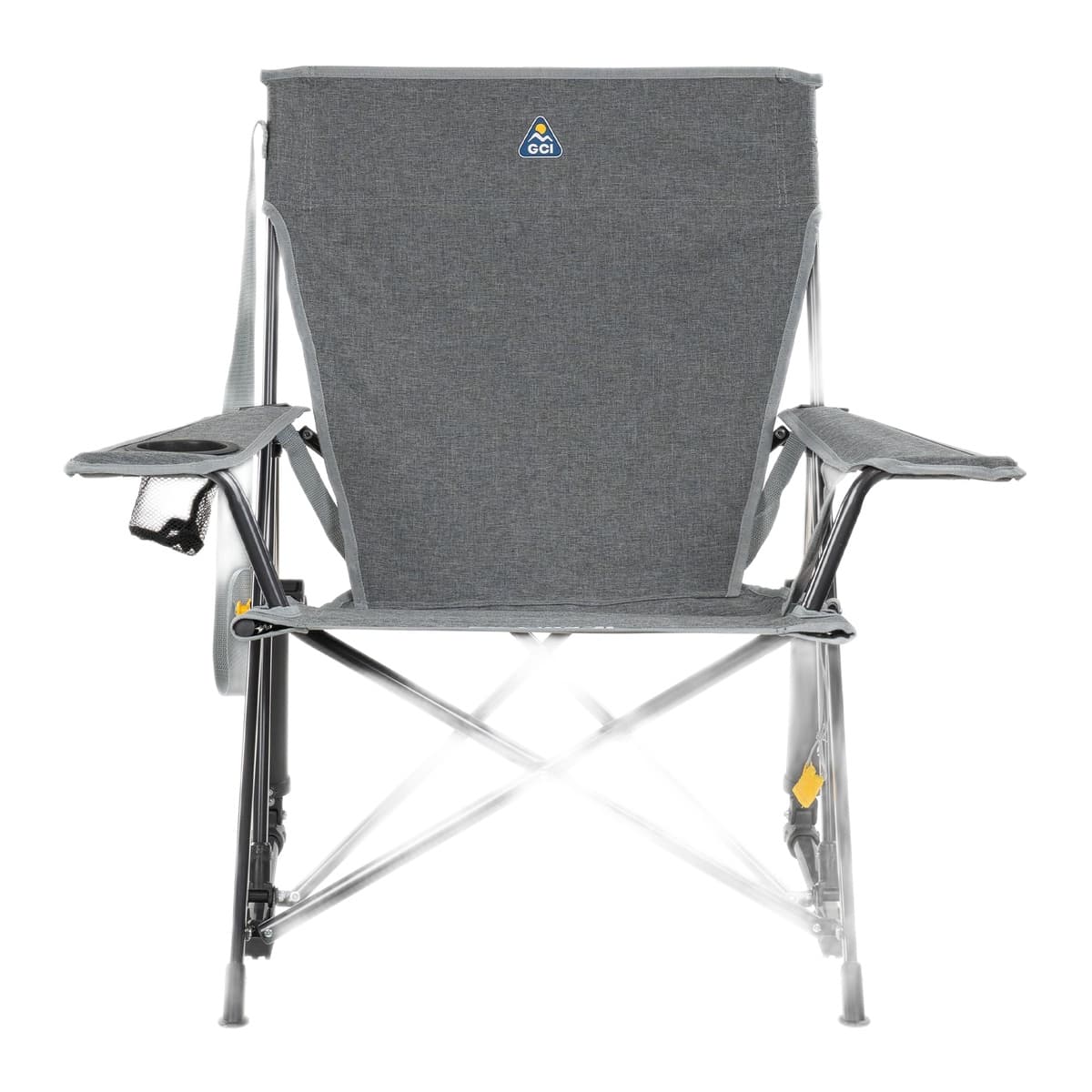 GCI Outdoor Kickback Rocker Camp Rocking Chair, Heathered Pewter