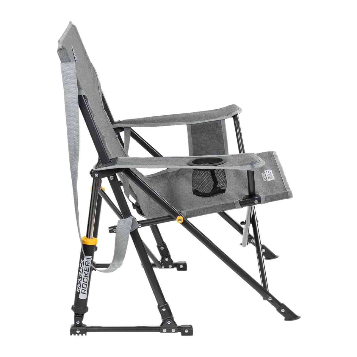 GCI Outdoor Kickback Rocker Camp Rocking Chair, Heathered Pewter