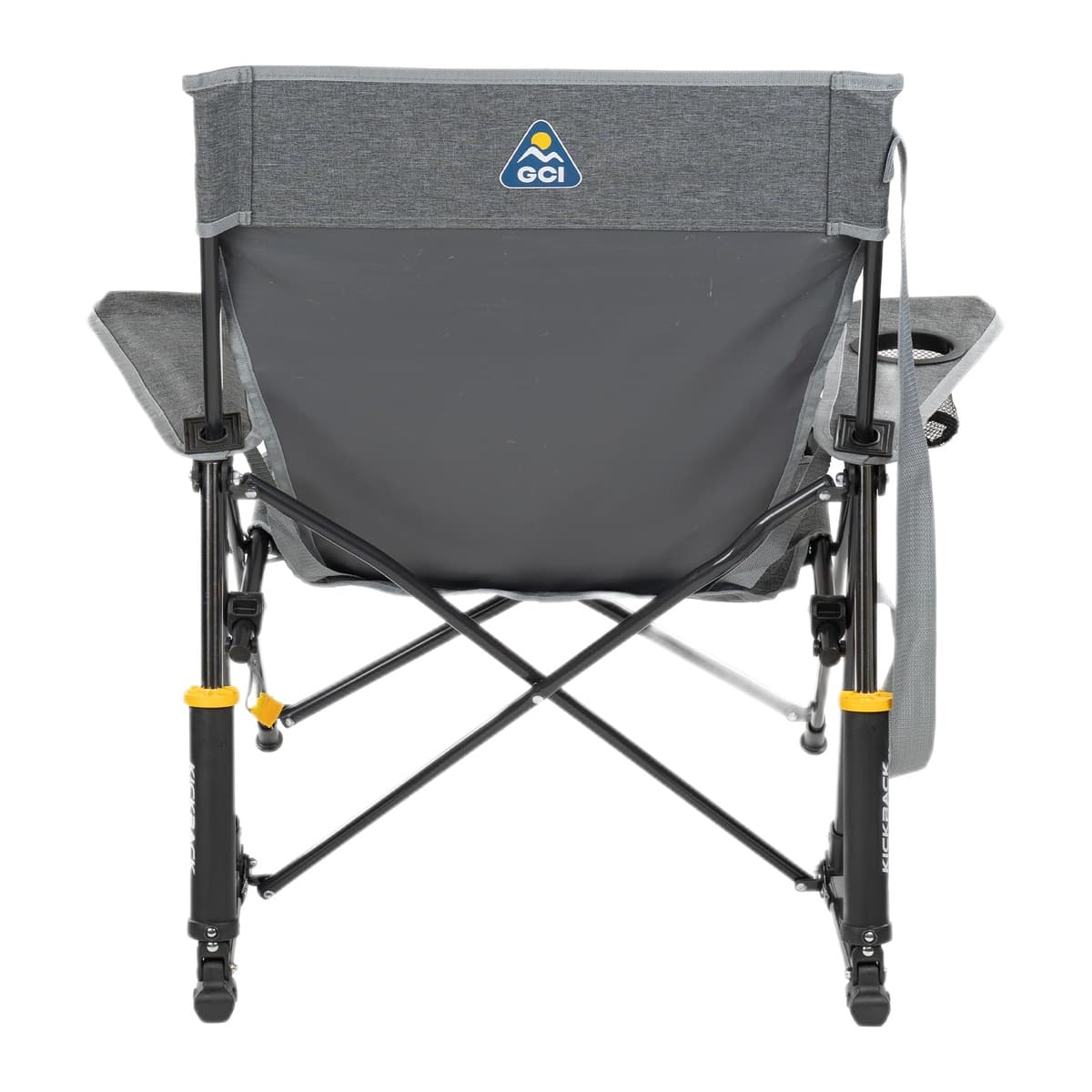 GCI Outdoor Kickback Rocker Camp Rocking Chair, Heathered Pewter